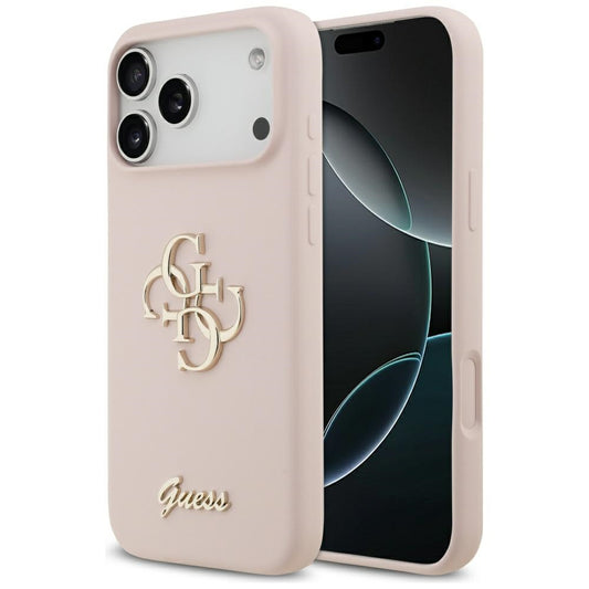 Θήκη για Apple iPhone 17 Pro Max, Guess, Big 4G Script, Ανοιχτό Ροζ