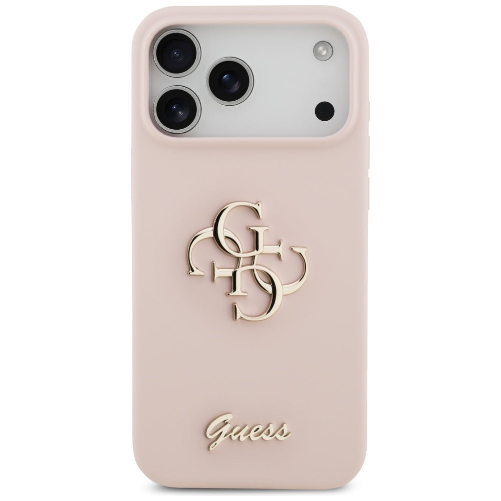 Θήκη για Apple iPhone 17 Pro Max, Guess, Big 4G Script, Ανοιχτό Ροζ