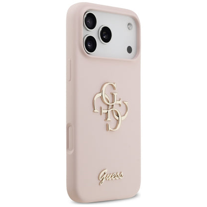 Θήκη για Apple iPhone 17 Pro Max, Guess, Big 4G Script, Ανοιχτό Ροζ
