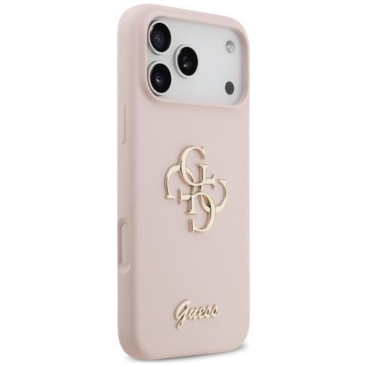 Θήκη για Apple iPhone 17 Pro Max, Guess, Big 4G Script, Ανοιχτό Ροζ