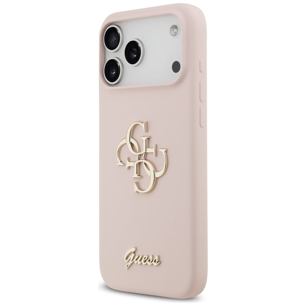 Θήκη για Apple iPhone 17 Pro Max, Guess, Big 4G Script, Ανοιχτό Ροζ