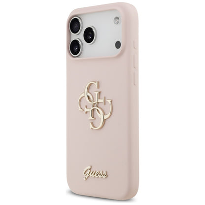 Θήκη για Apple iPhone 17 Pro Max, Guess, Big 4G Script, Ανοιχτό Ροζ