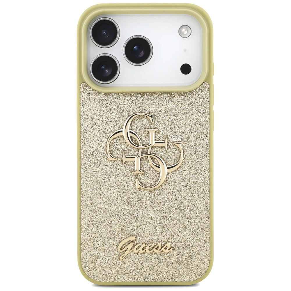 Θήκη για Apple iPhone 17 Pro Max, Guess, Fixed Glitter Big 4G, Χρυσή