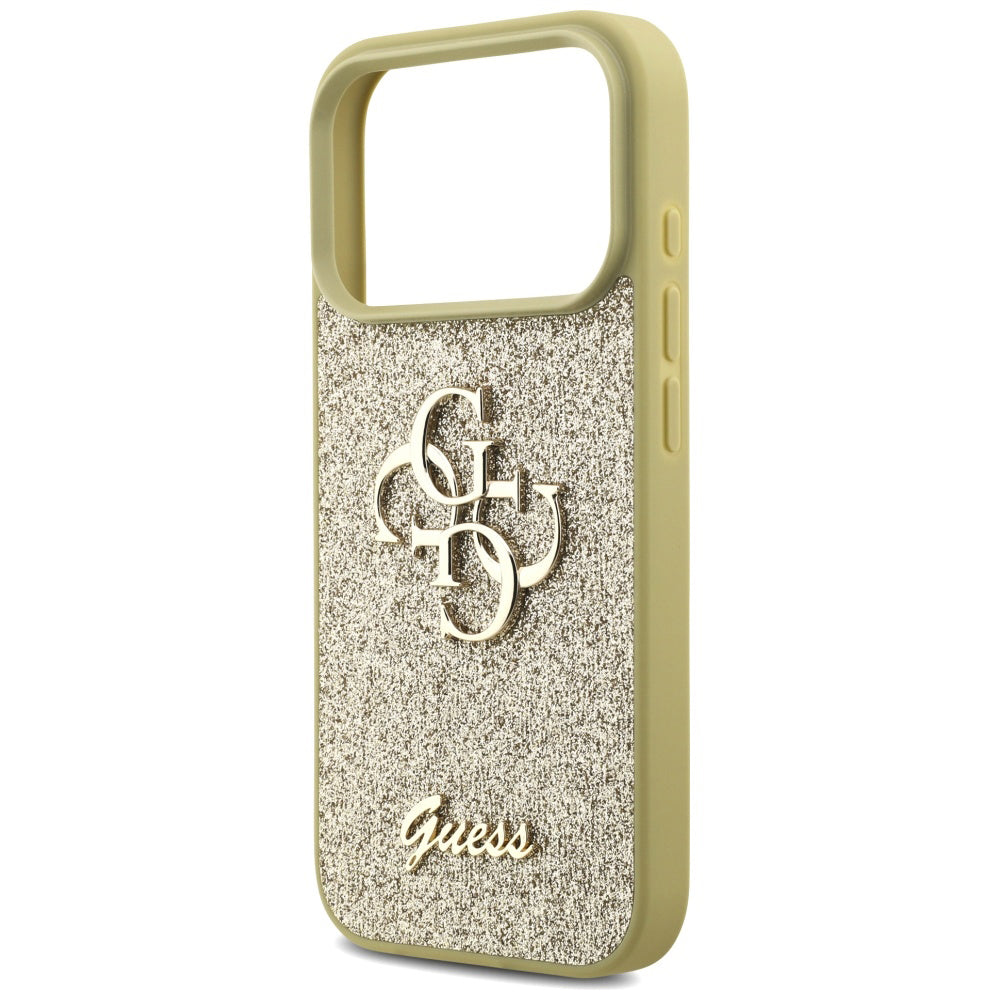 Θήκη για Apple iPhone 17 Pro Max, Guess, Fixed Glitter Big 4G, Χρυσή