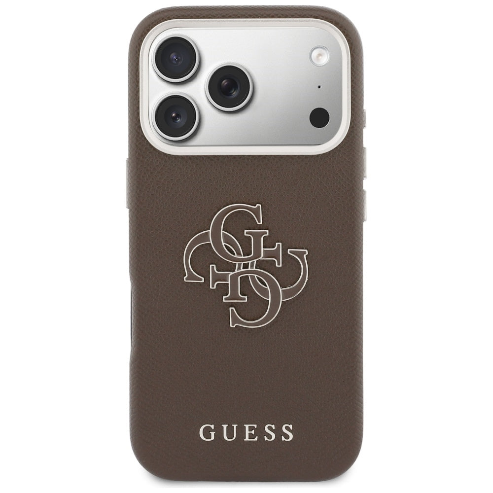 Case for Apple iPhone 17 Pro Max, Guess, Resin Logo, Brown