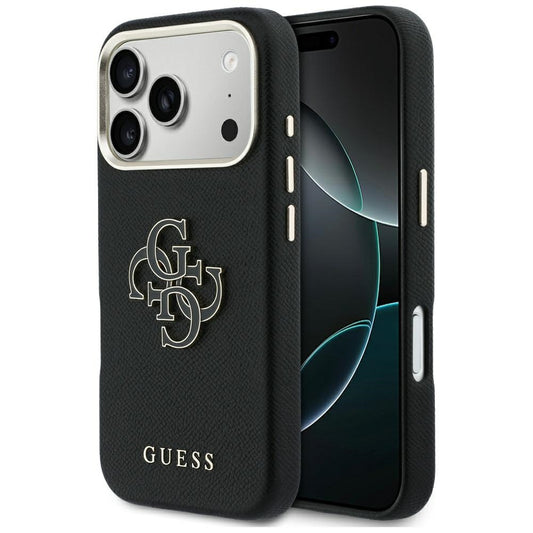 Θήκη για Apple iPhone 17 Pro Max, Guess, Resin Logo, Μαύρη