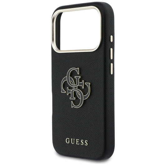 Θήκη για Apple iPhone 17 Pro Max, Guess, Resin Logo, Μαύρη