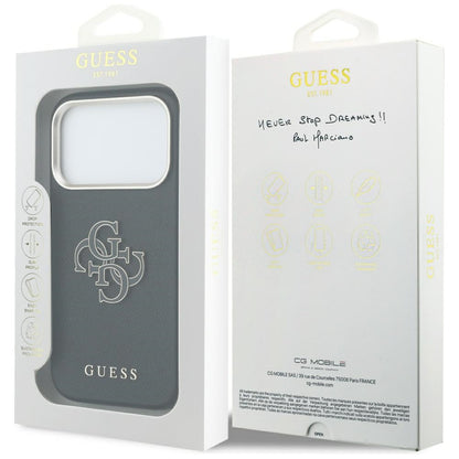 Case for Apple iPhone 17 Pro Max, Guess, Resin Logo, Black