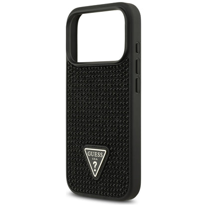 Θήκη για Apple iPhone 17 Pro Max, Guess, Rhinestone Triangle Logo, Μαύρη