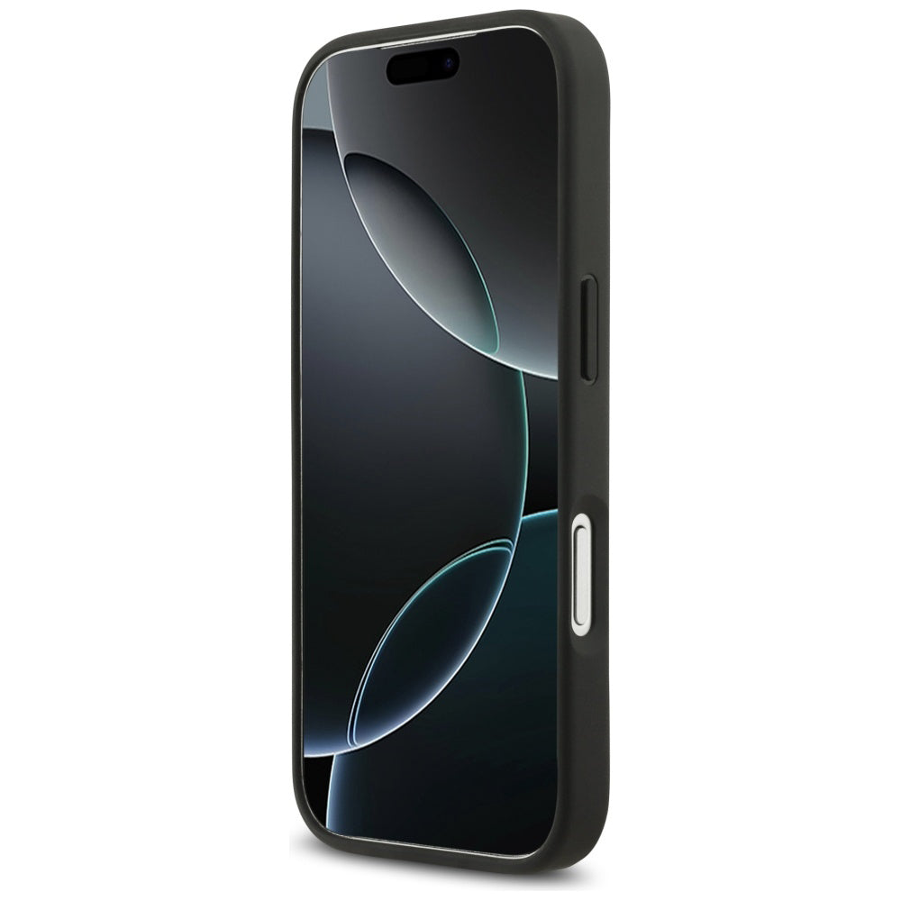 Θήκη για Apple iPhone 17 Pro Max, Guess, Rhinestone Triangle Logo, Μαύρη
