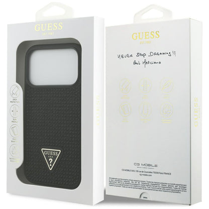 Θήκη για Apple iPhone 17 Pro Max, Guess, Rhinestone Triangle Logo, Μαύρη