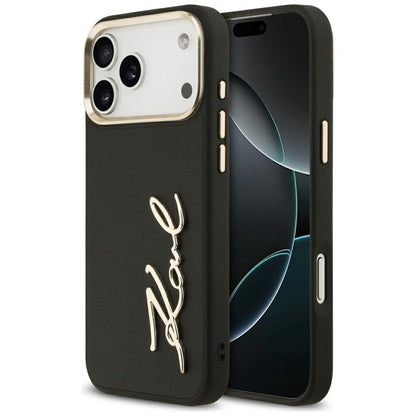 Θήκη για Apple iPhone 17 Pro Max, Karl Lagerfeld, Script Logo, Μαύρη