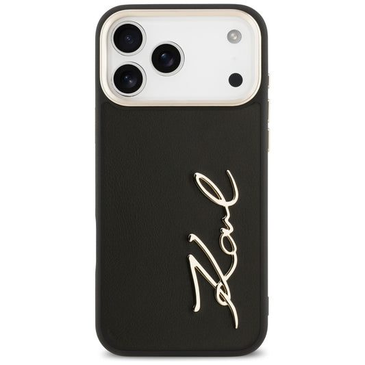 Θήκη για Apple iPhone 17 Pro Max, Karl Lagerfeld, Script Logo, Μαύρη
