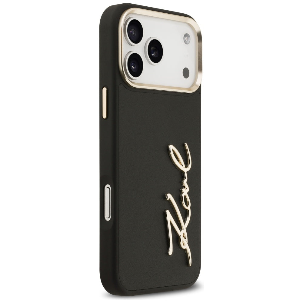 Θήκη για Apple iPhone 17 Pro Max, Karl Lagerfeld, Script Logo, Μαύρη