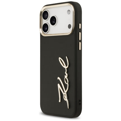 Θήκη για Apple iPhone 17 Pro Max, Karl Lagerfeld, Script Logo, Μαύρη