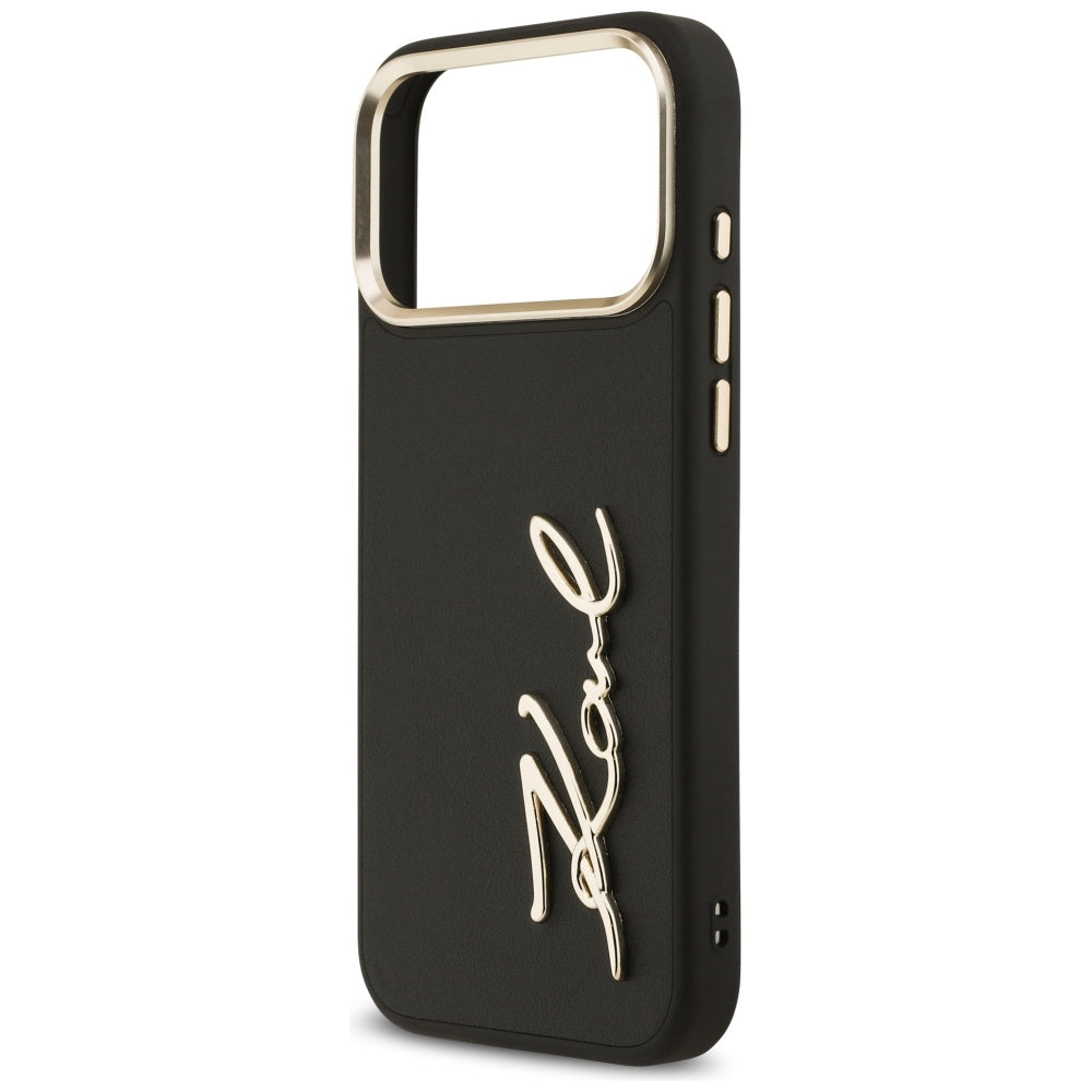 Θήκη για Apple iPhone 17 Pro Max, Karl Lagerfeld, Script Logo, Μαύρη