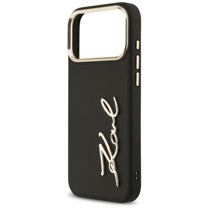 Θήκη για Apple iPhone 17 Pro Max, Karl Lagerfeld, Script Logo, Μαύρη