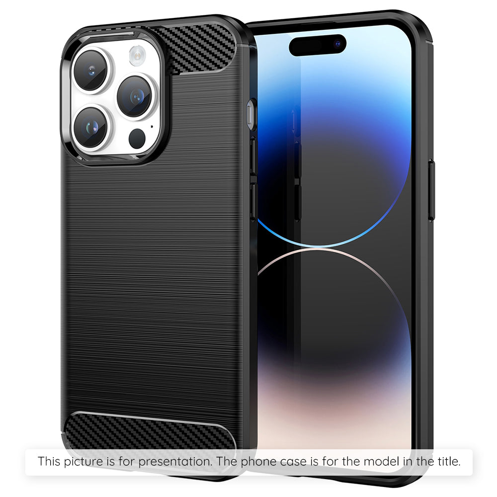 Θήκη για Apple iPhone 17 Pro Max, Techsuit, Καρμπόν, Μαύρη