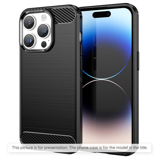 Θήκη για Apple iPhone 17 Pro Max, Techsuit, Καρμπόν, Μαύρη