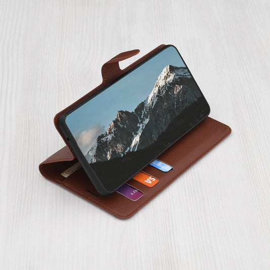 Θήκη για Apple iPhone 17 Pro Max, Techsuit, Leather Folio, Καφέ