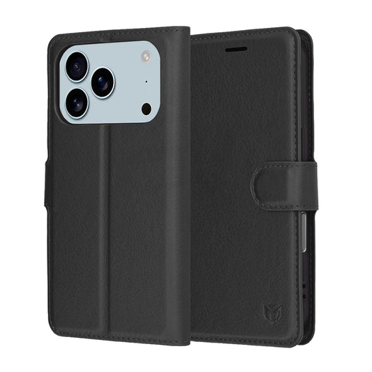 Θήκη για Apple iPhone 17 Pro Max, Techsuit, Leather Folio, Μαύρη