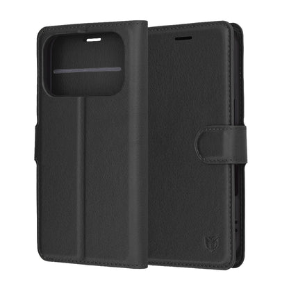 Θήκη για Apple iPhone 17 Pro Max, Techsuit, Leather Folio, Μαύρη