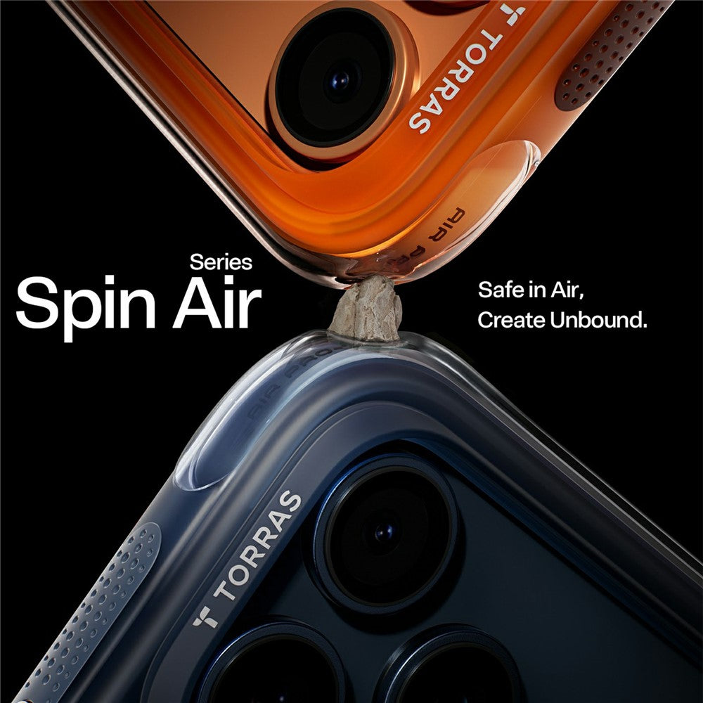 Θήκη για Apple iPhone 17 Pro Max, Torras, Ostand Spin Air, Πορτοκαλί