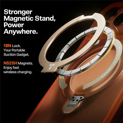 Θήκη για Apple iPhone 17 Pro Max, Torras, Ostand Spin Air, Πορτοκαλί