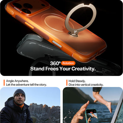 Θήκη για Apple iPhone 17 Pro, Torras, Ostand Spin Air, Γκρι