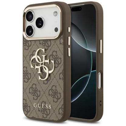 Θήκη για Apple iPhone 18 Pro / 17 Pro, Guess, 4G Big Classic Logo, Καφέ