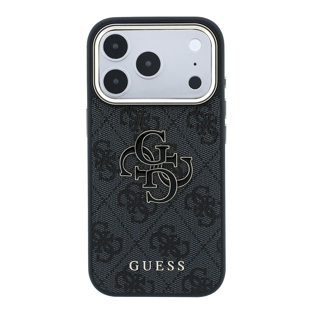 Case for Apple iPhone 18 Pro / 17 Pro, Guess, 4G Big Resin Logo, Black