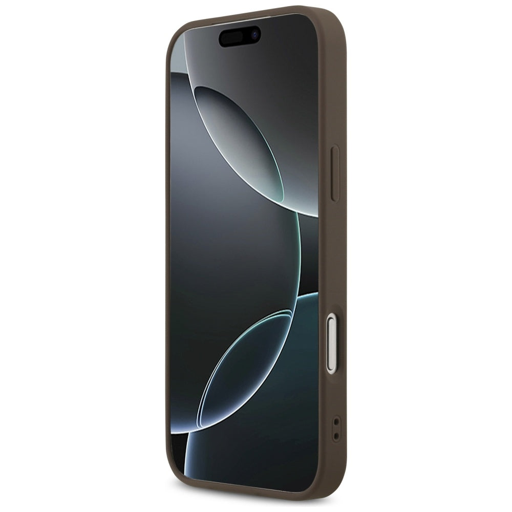 Case for Apple iPhone 18 Pro / 17 Pro, Guess, 4G Classic Logo, Brown