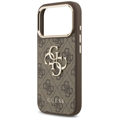 Θήκη για Apple iPhone 18 Pro / 17 Pro, Guess, 4G Classic Logo with Strap, Χρυσοκάστανη