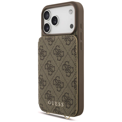 Θήκη για Apple iPhone 18 Pro / 17 Pro, Guess, 4G Crossbody Cardslot, Καφέ