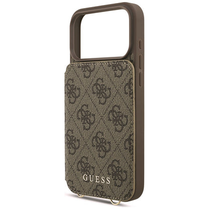 Θήκη για Apple iPhone 18 Pro / 17 Pro, Guess, 4G Crossbody Cardslot, Καφέ
