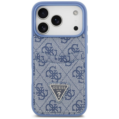 Θήκη για Apple iPhone 18 Pro / 17 Pro, Guess, 4G Double Card Triangle, Μπλε