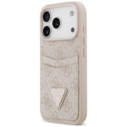 Θήκη για Apple iPhone 18 Pro / 17 Pro, Guess, 4G Double Card Triangle, Ροζ