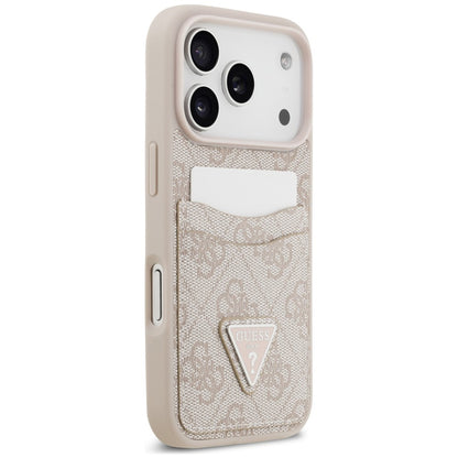 Θήκη για Apple iPhone 18 Pro / 17 Pro, Guess, 4G Double Card Triangle, Ροζ