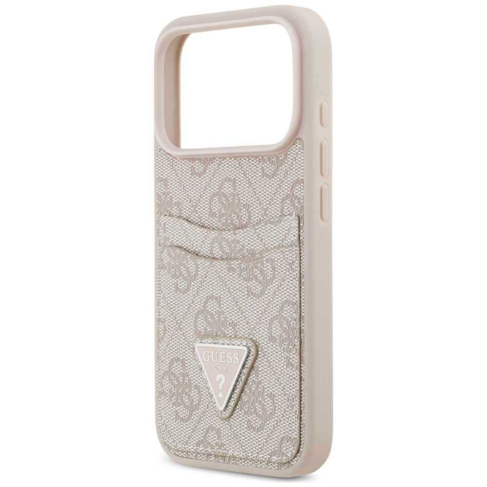 Θήκη για Apple iPhone 18 Pro / 17 Pro, Guess, 4G Double Card Triangle, Ροζ