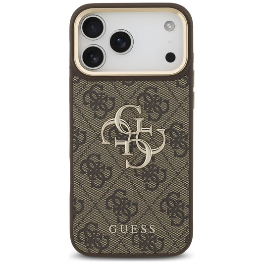 Θήκη για Apple iPhone 18 Pro / 17 Pro, Guess, Big 4G Classic Logo & Big Strap Metal Buttons, Καφέ