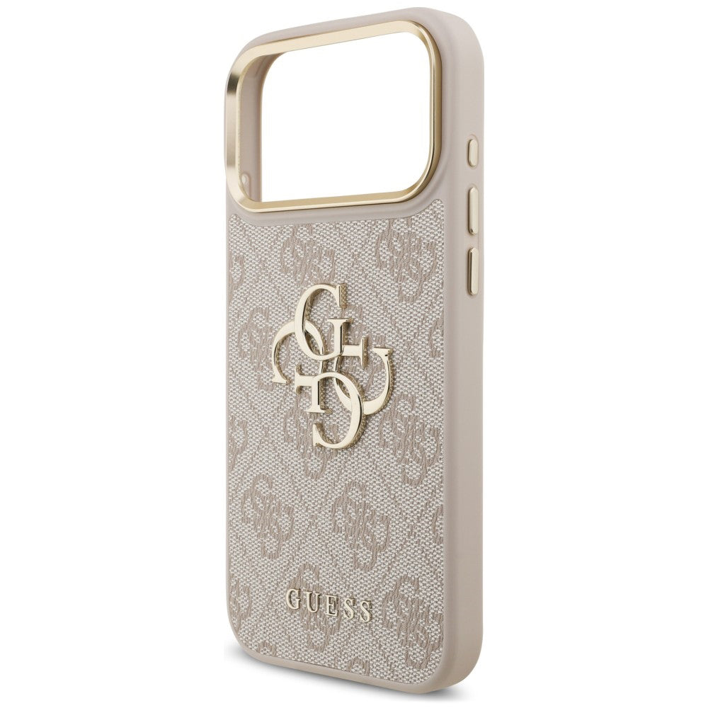 Θήκη για Apple iPhone 18 Pro / 17 Pro, Guess, Big 4G Classic Logo & Big Strap Metal Buttons, Ροζ