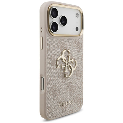 Θήκη για Apple iPhone 18 Pro / 17 Pro, Guess, Big 4G Classic Logo & Big Strap Metal Buttons, Ροζ