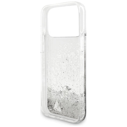 Θήκη για Apple iPhone 18 Pro / 17 Pro, Guess, Liquid Glitter Charms, Ασημί