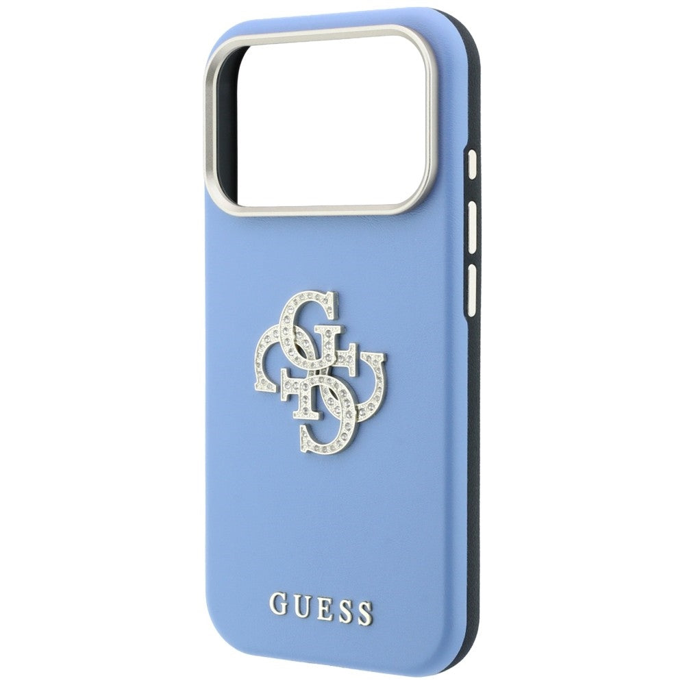 Θήκη για Apple iPhone 18 Pro / 17 Pro, Guess, Smooth Big Strass Logo, Bleu