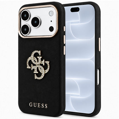 Θήκη για Apple iPhone 18 Pro / 17 Pro, Guess, Smooth Big Strass Logo, Μαύρη