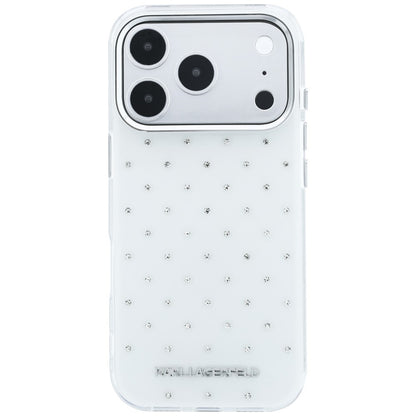 Case for Apple iPhone 18 Pro / 17 Pro, Karl Lagerfeld, IML Rhinestones and Electroplated Logo, White