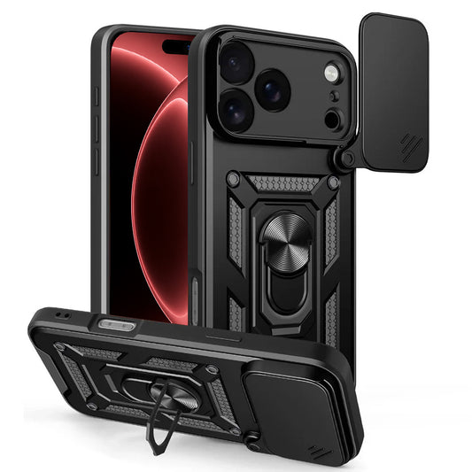 Case for Apple iPhone 18 Pro / 17 Pro, Techsuit, CamShield, Black