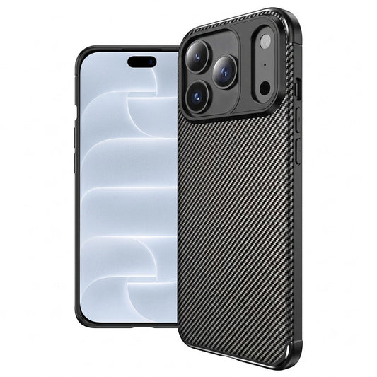 Θήκη για Apple iPhone 18 Pro / 17 Pro, Techsuit, CarbonFiber, Μαύρη