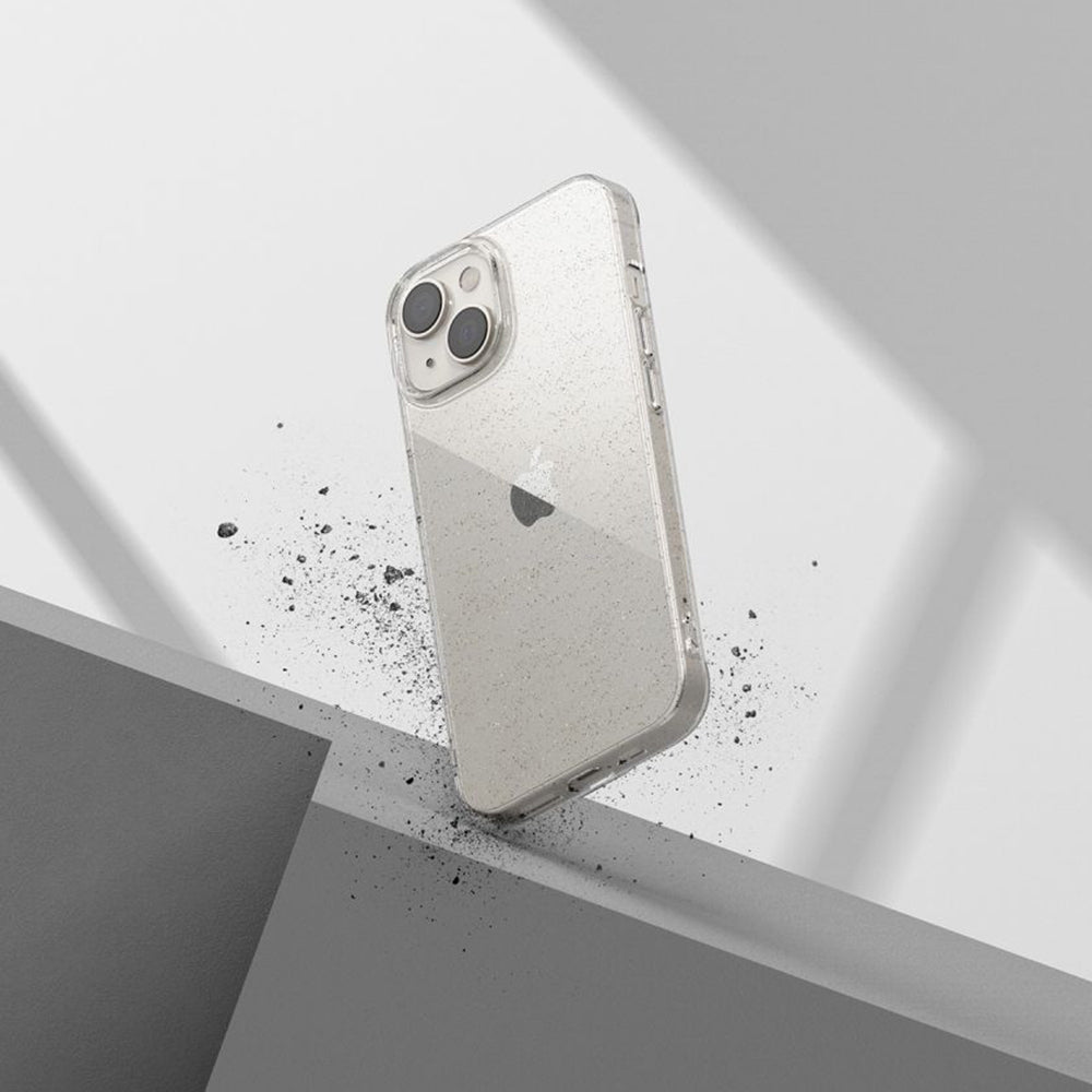 Case for Apple iPhone 18 Pro / 17 Pro, Techsuit, SparkleSkin, Transparent