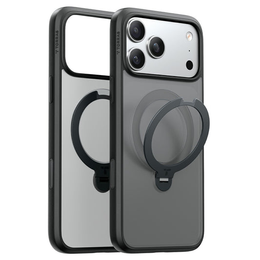 Θήκη MagSafe για Apple iPhone 18 Pro / 17 Pro, Torras, Ostand Spin, Μαύρο